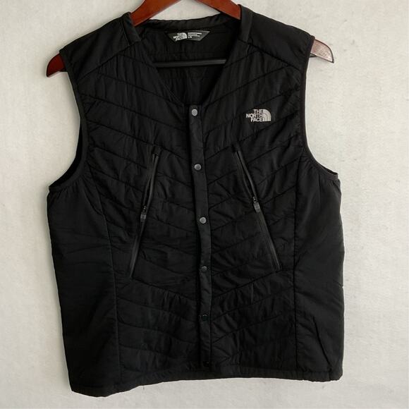 The North Face Button Down Black Womens Large Puffer Vest - Picture 2 of 9